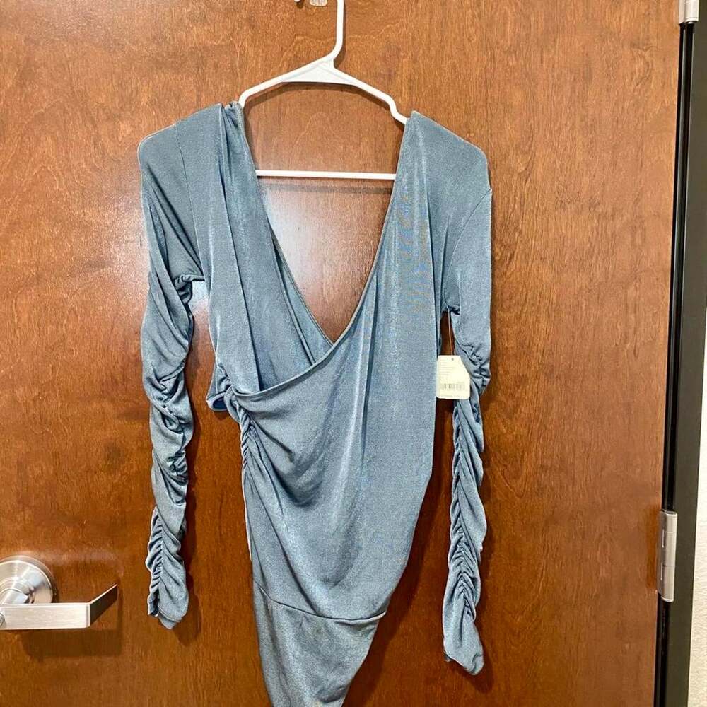 Free People Women's Blue Bodysuit